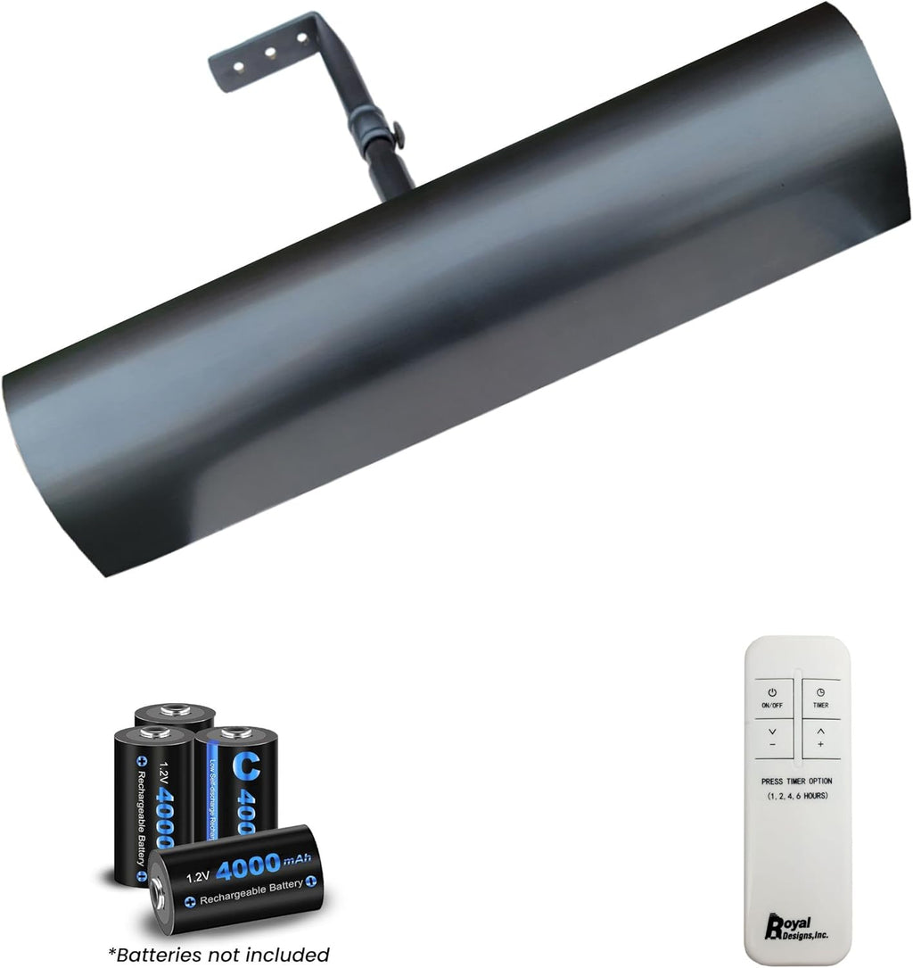 Royal Designs, Inc. Cordless Remote Control LED Picture Light, Dimmable with Timer Function, Oil Rubbed Bronze, 10.75 Inches, 2 Pack