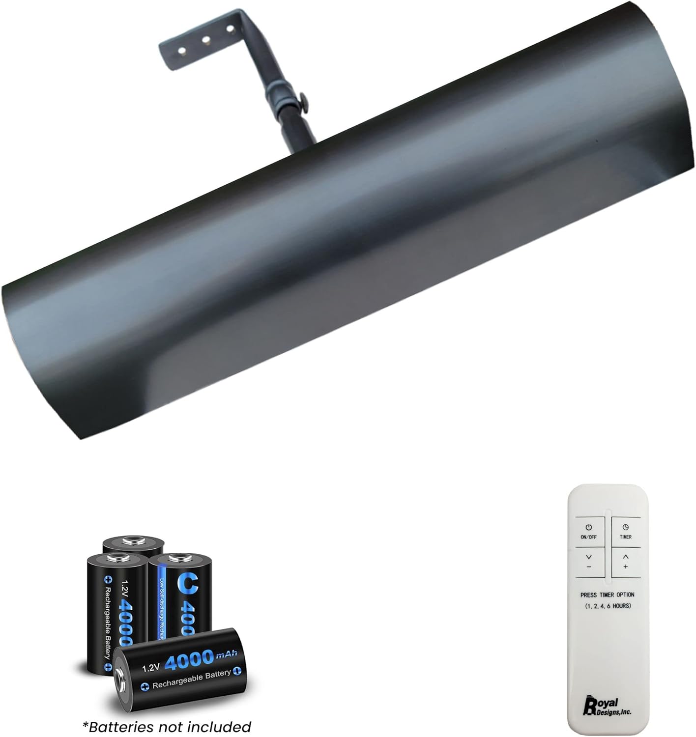 Royal Designs, Inc. Cordless Remote Control LED Picture Light, Dimmable with Timer Function, Oil Rubbed Bronze, 10.75 Inches