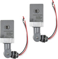 HQRP 2-Pack Photocell Thermal Type Light Sensor Stem and Swivel Mount Dusk to Dawn Hardwired Switch Photoelectric Control for Barn Lights Outdoor, Back Yard Lightening, Outdoor Lighting, etc.