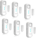 DAYTECH Fridge Door Alarm When Left Open with Delay 1/2/3/4 mins Adjustable 0 to 120 dB Freezer Alarm Reminder Refrigerator Door Alarm for Home Garage Basement Business 6 Sets White