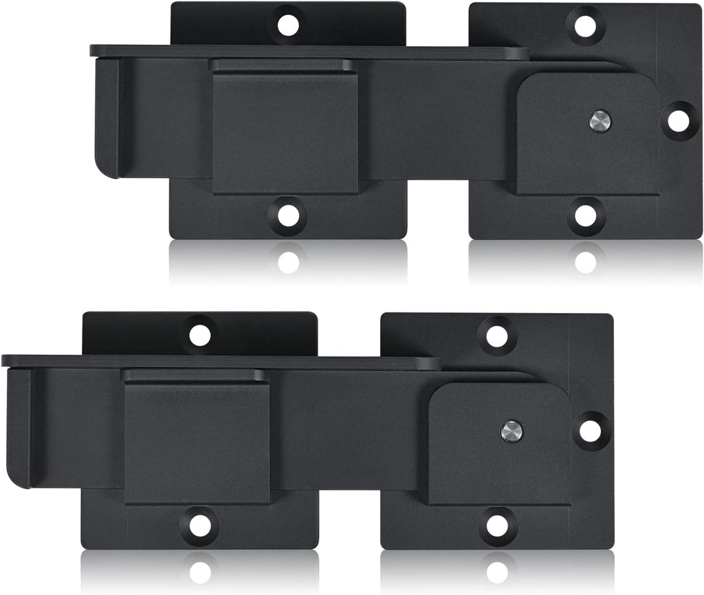 7.5" Flip Gate Latch Lock with Padlock Hole 2Pack, 4mm Heavy Duty Aluminum Alloy Adjustable Door Latch for Sliding Swing Open Door, Outdoor Gate, Wooden Fence, Barn Door, Shed, Garage, Yard