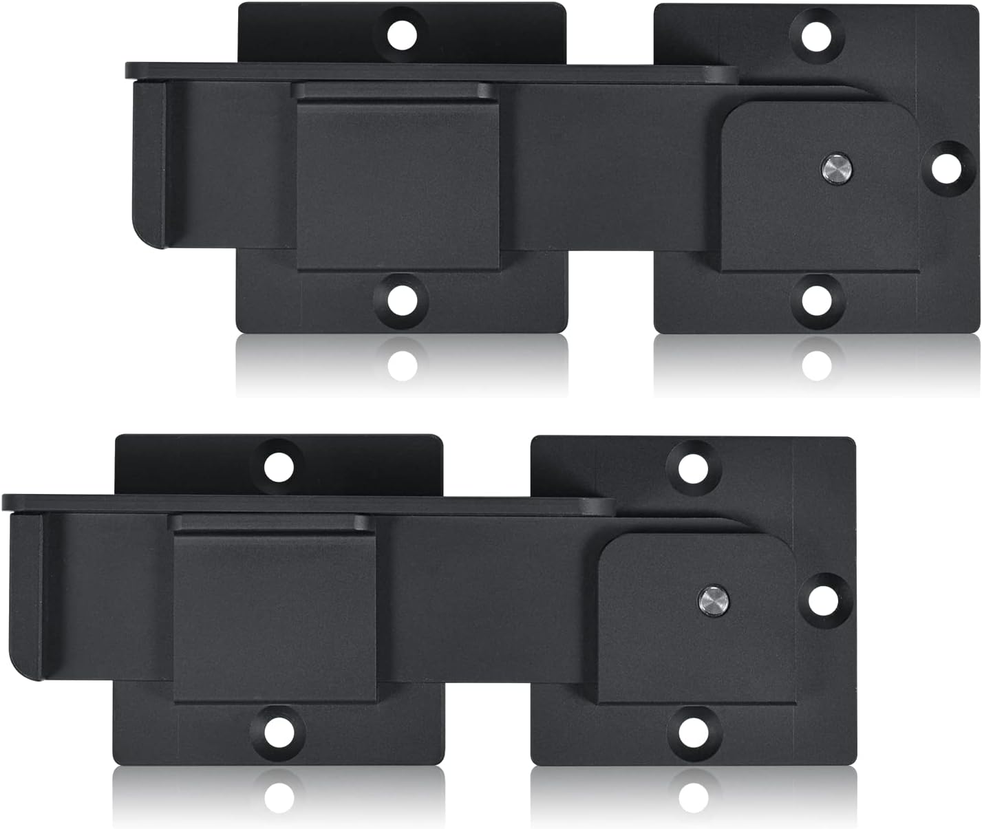 7.5" Flip Gate Latch Lock with Padlock Hole 2Pack, 4mm Heavy Duty Aluminum Alloy Adjustable Door Latch for Sliding Swing Open Door, Outdoor Gate, Wooden Fence, Barn Door, Shed, Garage, Yard
