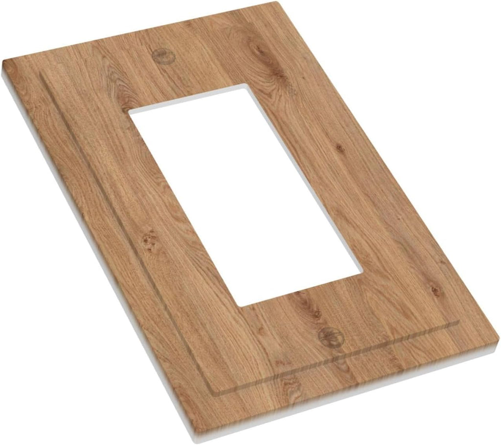 Decorative Outlet Covers Vintage Rustic Wood Color Brown Wood Grain 1 Gang Single Rocker Light Switch Cover Plate Wall Plates GFCI Faceplate for Farmhouse Cabin Decor