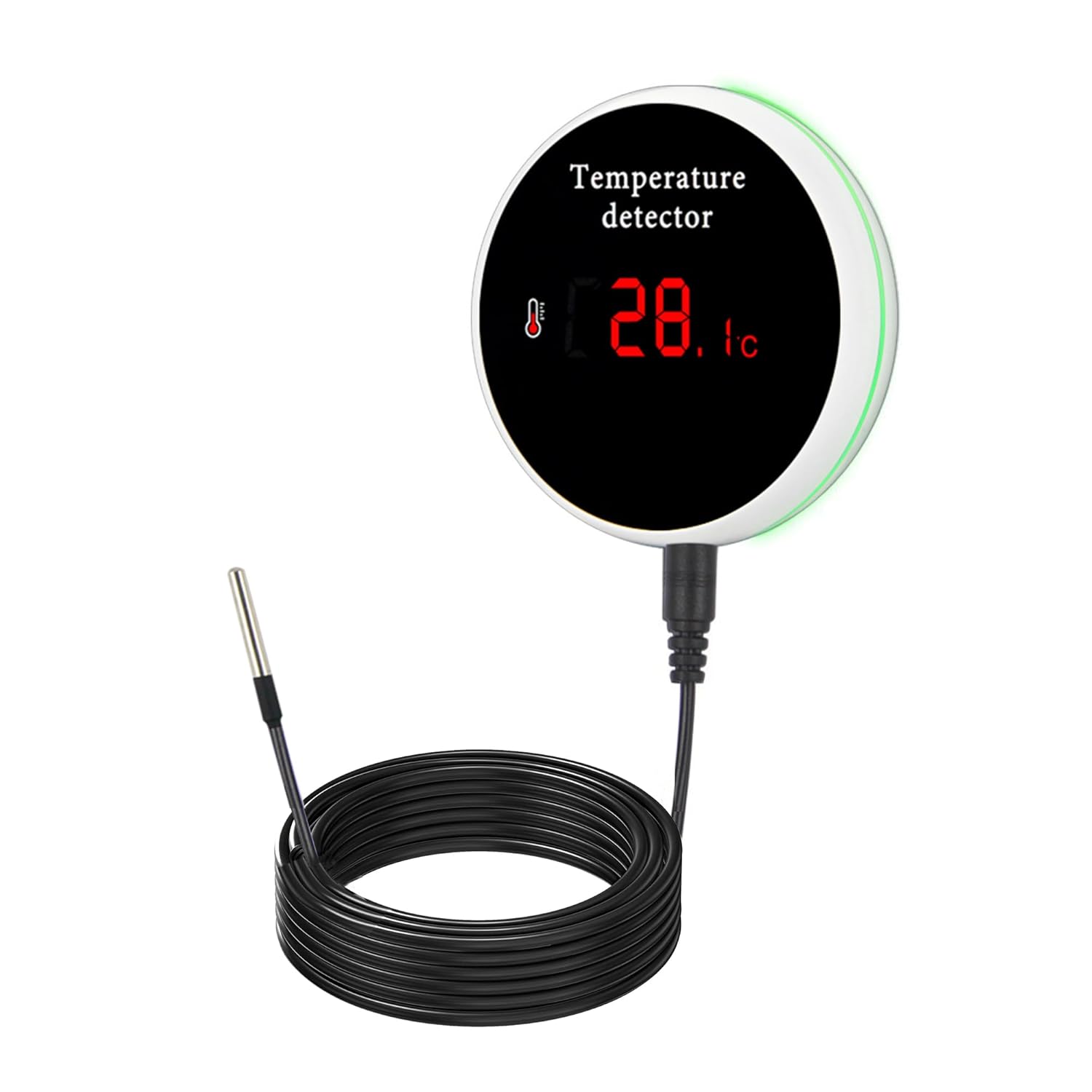 PHOVOLT WiFi Refrigerator Thermometer: Digital Fridge Thermometer, LCD Display,App Notification, Remote App Monitor for Pool, Hot Tub, Fish Tank (Temperature)