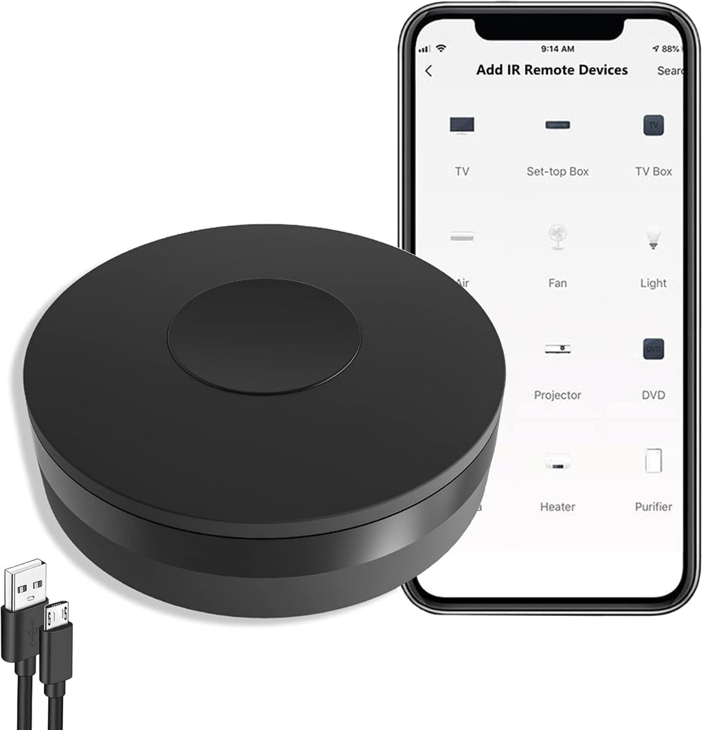 SENCKIT WiFi Smart Remote Controller Smart Home IR Universal Remote Blaster, One for All Control TV DVD AUD Fan Air Conditioner etc, Compatible with Alexa and Google Home