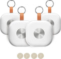Tracker Tags 4 Pack, Luggage Tracking Tags Compatible with Find My APP (iOS Only), Key Finder Locator with Sound, Air Tracker Item Finder for Keys, Bags, Suitcases and More, White