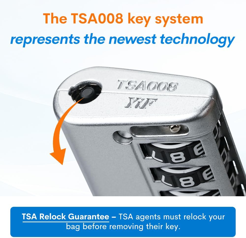 Forge TSA Approved Luggage Locks 4 Digit Combination TSA Travel Locks with TSA008, Open Alert Indicator, Zinc Alloy Body for Luggage, Suitcase, Backpack, and More. Silver 2 Locks.
