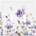 Decorative Switch Plates Purple Floral Lilac Watercolor Flower Leaves Butterfly Wildflower 2 Gang Double Toggle Wall Plate Outlet Light Switch Cover Electrical Faceplate for Bedroom Home Decor