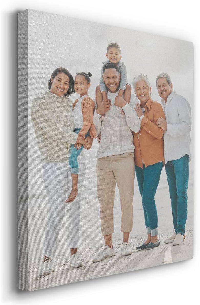 Renditions Gallery Set of 9, 11X14 Custom Photo Prints with Real Wood Picture Frames. Create Personalized Photos with Peel & Stick Photo Frames. Wrapped Canvas