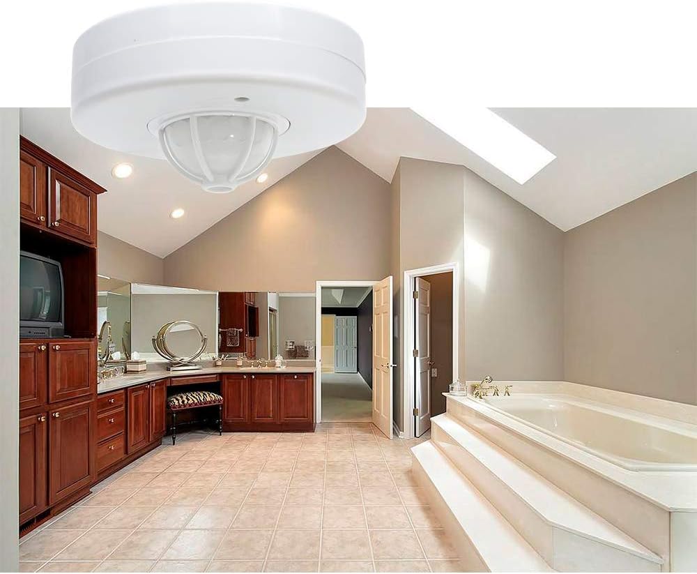 Sensky 360 Degree Ceiling Occupancy Sensor PIR Motion Sensor Switch with 3 detectors,10-40ft High Sensitive Ceiling Motion Sensor Light Switch(110V-240VAC)