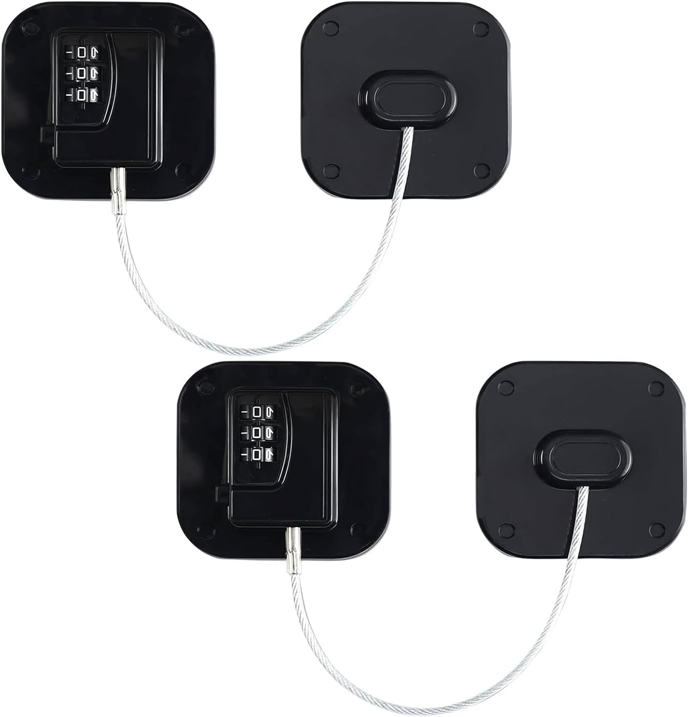 2 Pack Refrigerator Combination Locks for Freezer, Cabinets and Drawer, Closets, Windows, Doors and Child Locks -Easy to Install, No Keys Needed