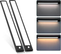 88 LED Motion Sensor Under Cabinet Lights, 3 Color Temps Indoor Dimmable Closet Light, Rechargeable Wireless Magnetic Strip Lights Night Light for Stairway, Drawers, Wardrobe(2 Pack, 12.7 inch)