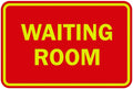 Signs ByLITA Classic Framed Waiting Room (Red/Yellow) - Large