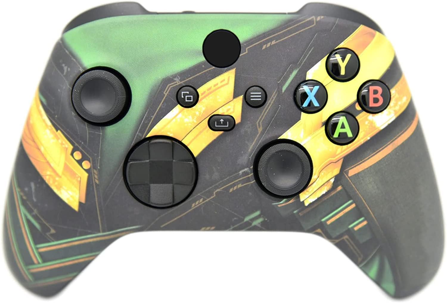 Hand Airbrushed Fade Custom Controller Compatible with Xbox Series X/S & Xbox One (Series X/S Green Armor)