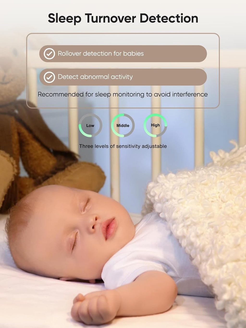 bonoch 1440p Baby Monitor with 2 Cameras 240h Long-Lasting, 5.5" No WiFi Split Screen Dual Video Monitor, Smart Detect for Crying/Sleep Turnover/Motion, Hack Proof, White Noise, Night Vision, Gifts