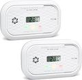 2 Pack Carbon Monoxide Detectors,10 Year Battery Carbon Monoxide Alarm, CO Detector with LCD Display, 3 LED Lights CO Alarm for Home