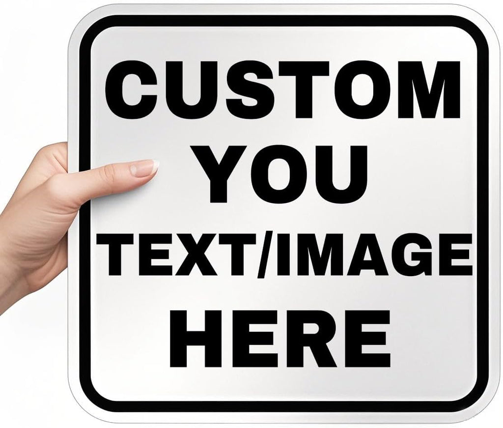Custom Aluminum Signs – Personalized Weatherproof Metal Signs for Indoor & Outdoor Use – Multiple Sizes – Add Text/Logo – Optional Reflective & Double-Sided Printing – for Home, Business, Hazard, Garden, Door & Commercial Use (square, 32x32inch)