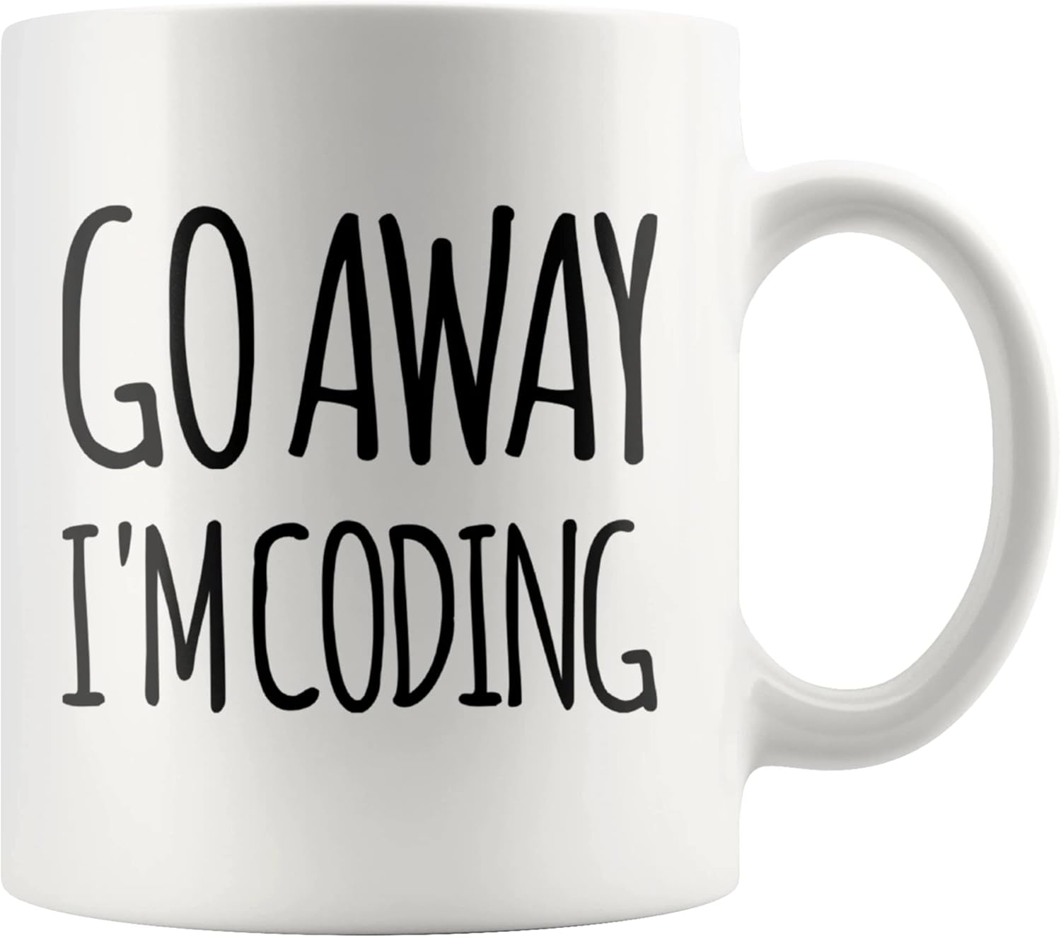 Panvola Go Away I'm Coding Coder Gift Computer Programming Programmer Student Graduation Birthday Valentines Christmas Drinkware Novelty Coffee Ceramic Mug White 11 oz White
