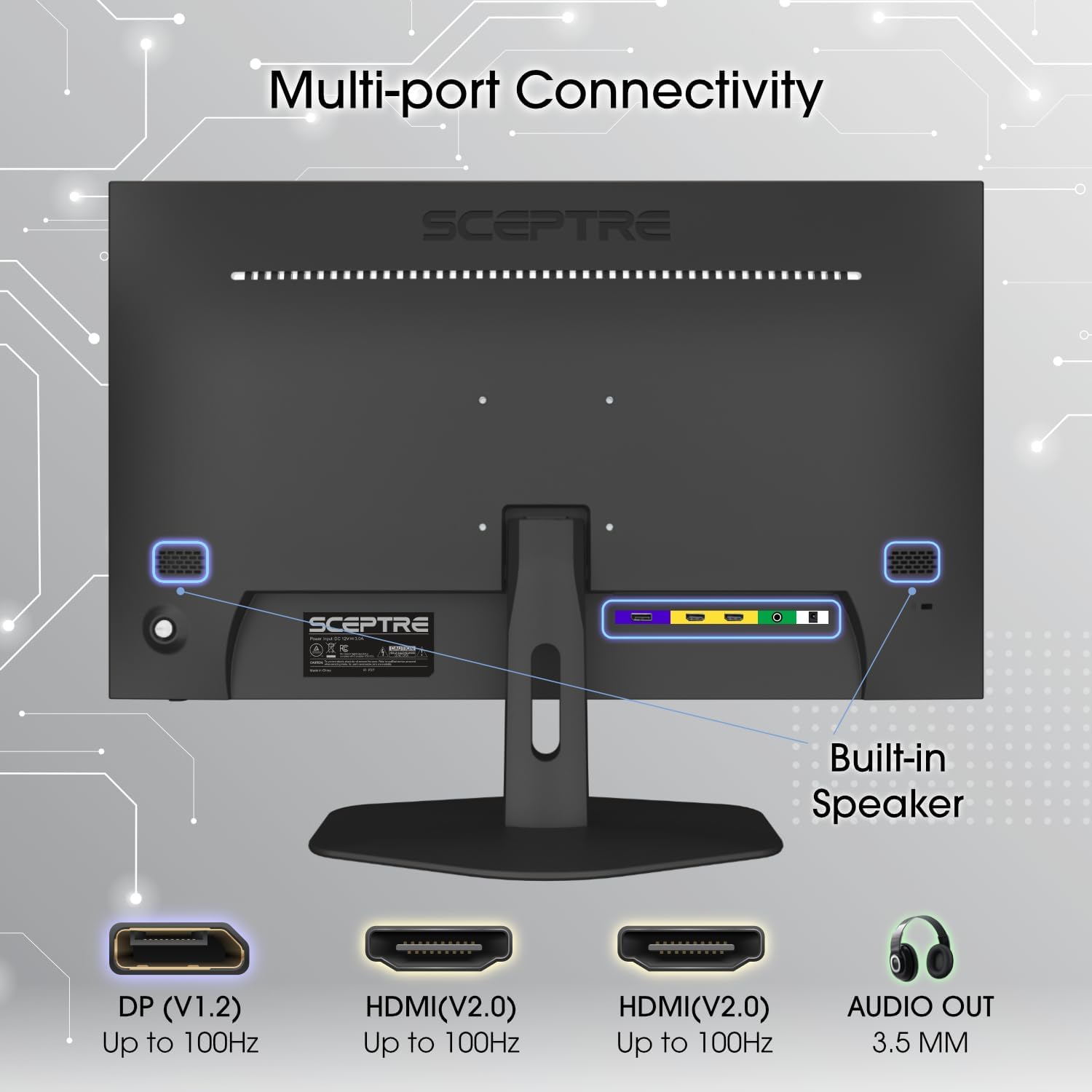 New! Sceptre 27-inch Gaming Monitor 100Hz 1ms DisplayPort HDMI x2 100% sRGB AMD FreeSync Build-in Speakers, Eye Care Frameless Machine Black 2026 (E275W-FW100T Series)