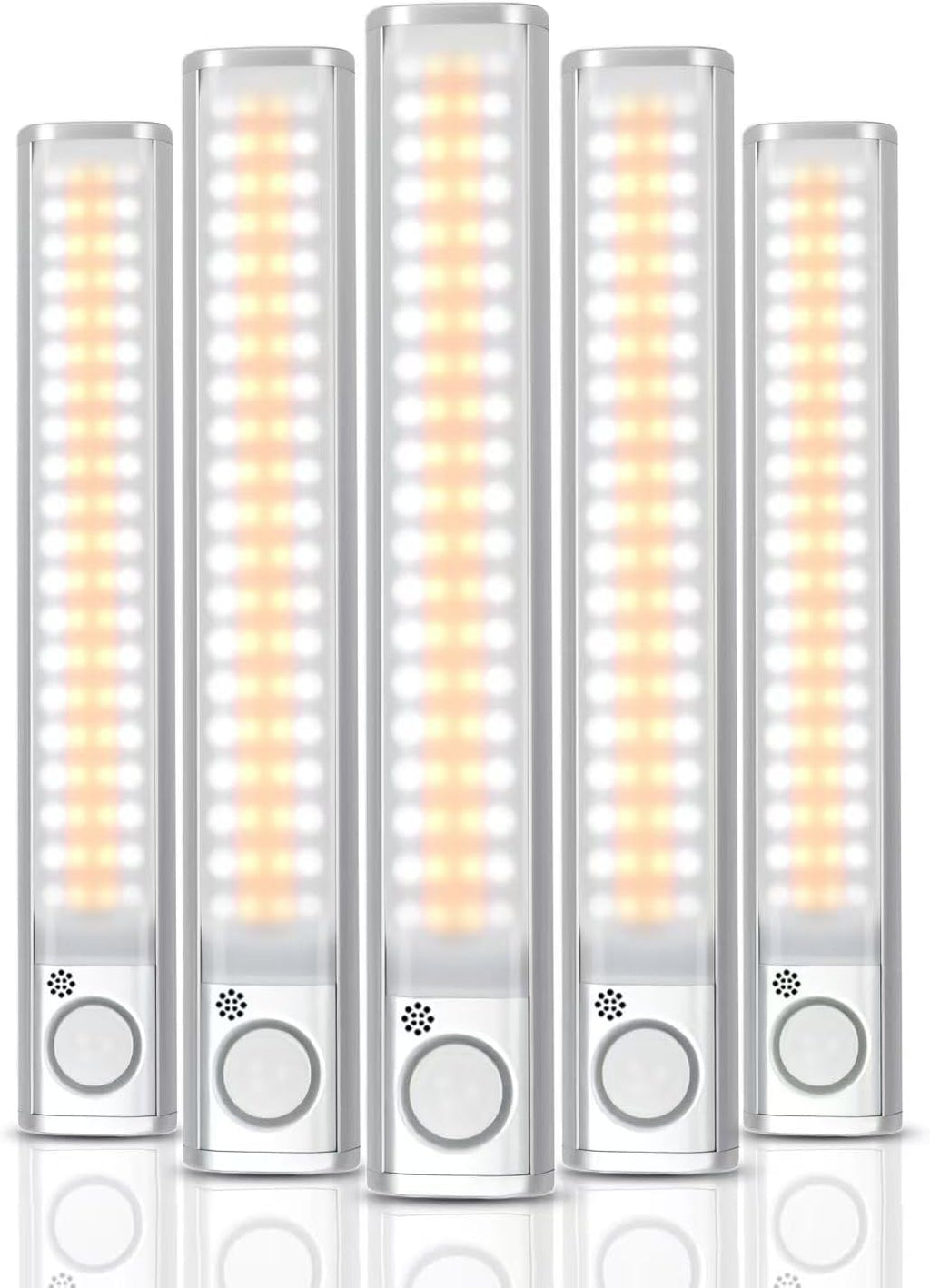 Under Cabinet Lighting, 80 LED Motion Sensor Light Indoor, Rechargeable Closet Light, 3 Color Temps Under Cabinet Lights, Wireless Dimmable Under Counter Lights for Kitchen, Pantry (5 Pack)