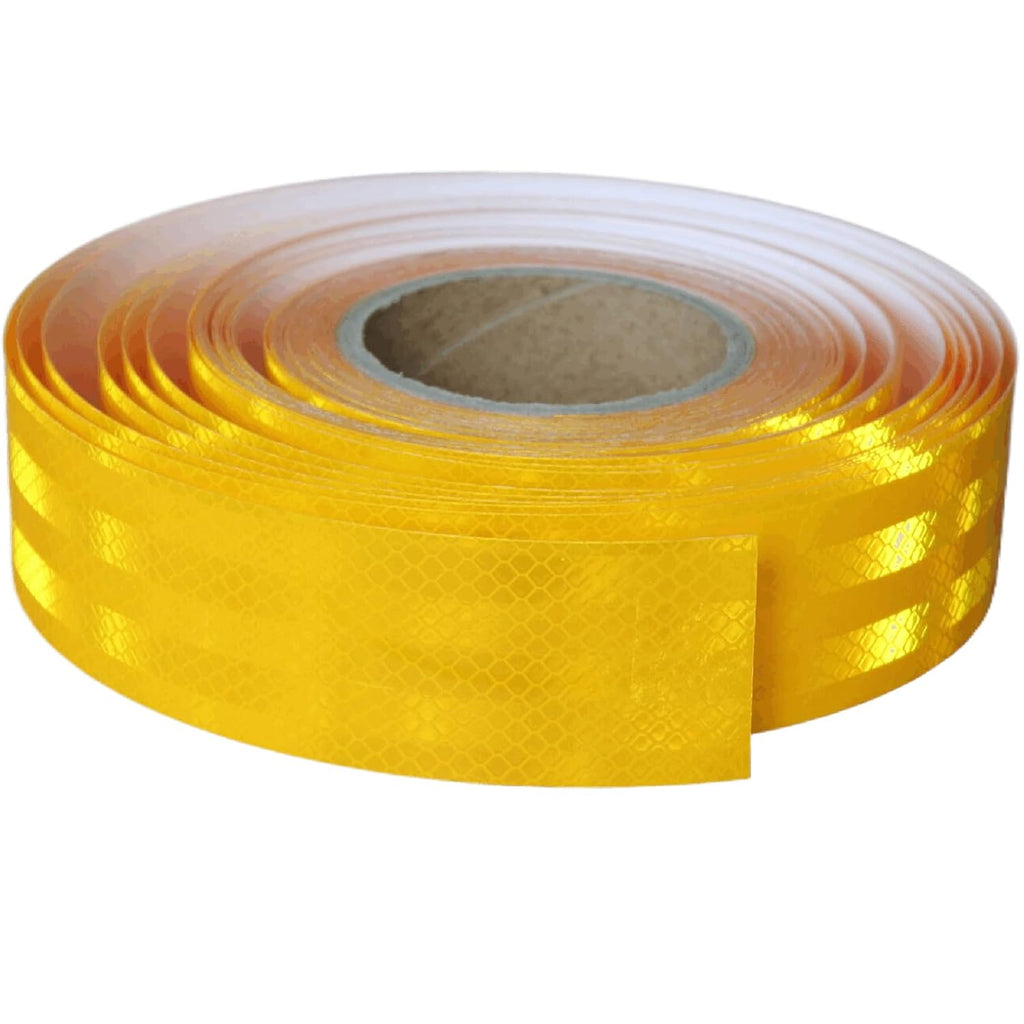 Non Fading Yellow Reflective Tape 2 inch Wide, Outdoor Waterproof High Visibility Warning Industrial Marking Tape, Safety Stickers (168 feet)