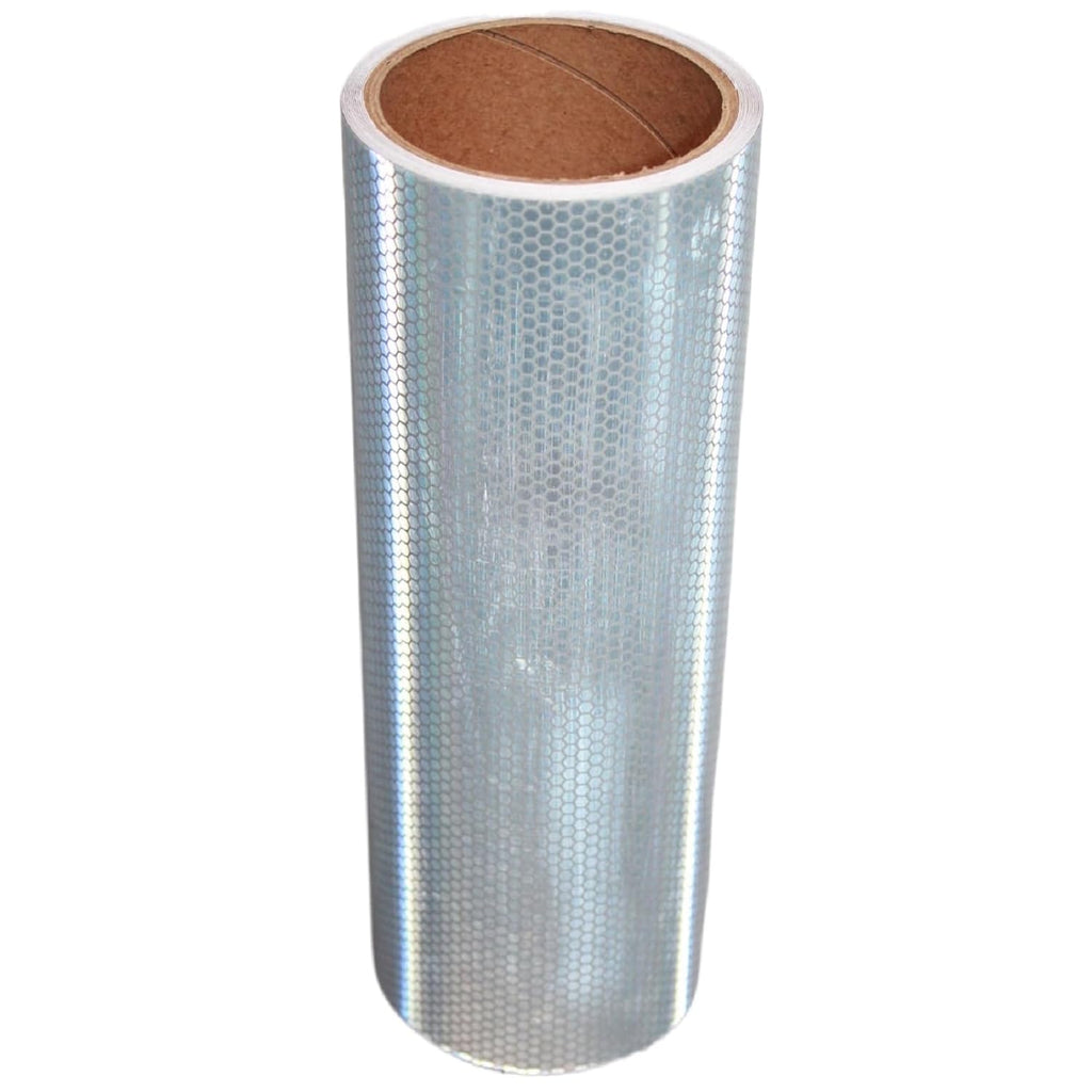 Non Fading Silver Reflective Tape 10 inch Wide, Outdoor Waterproof Safety Adhesive Stickers, High Visibility Industrial Marking Tape (11 feet)