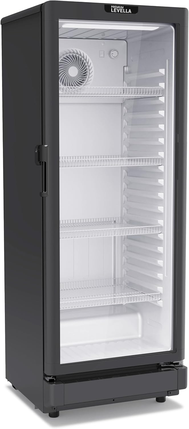PremiumLevella Glass Door Display Refrigerator 7.1 cu ft Commercial Beverage Cooler Merchandiser