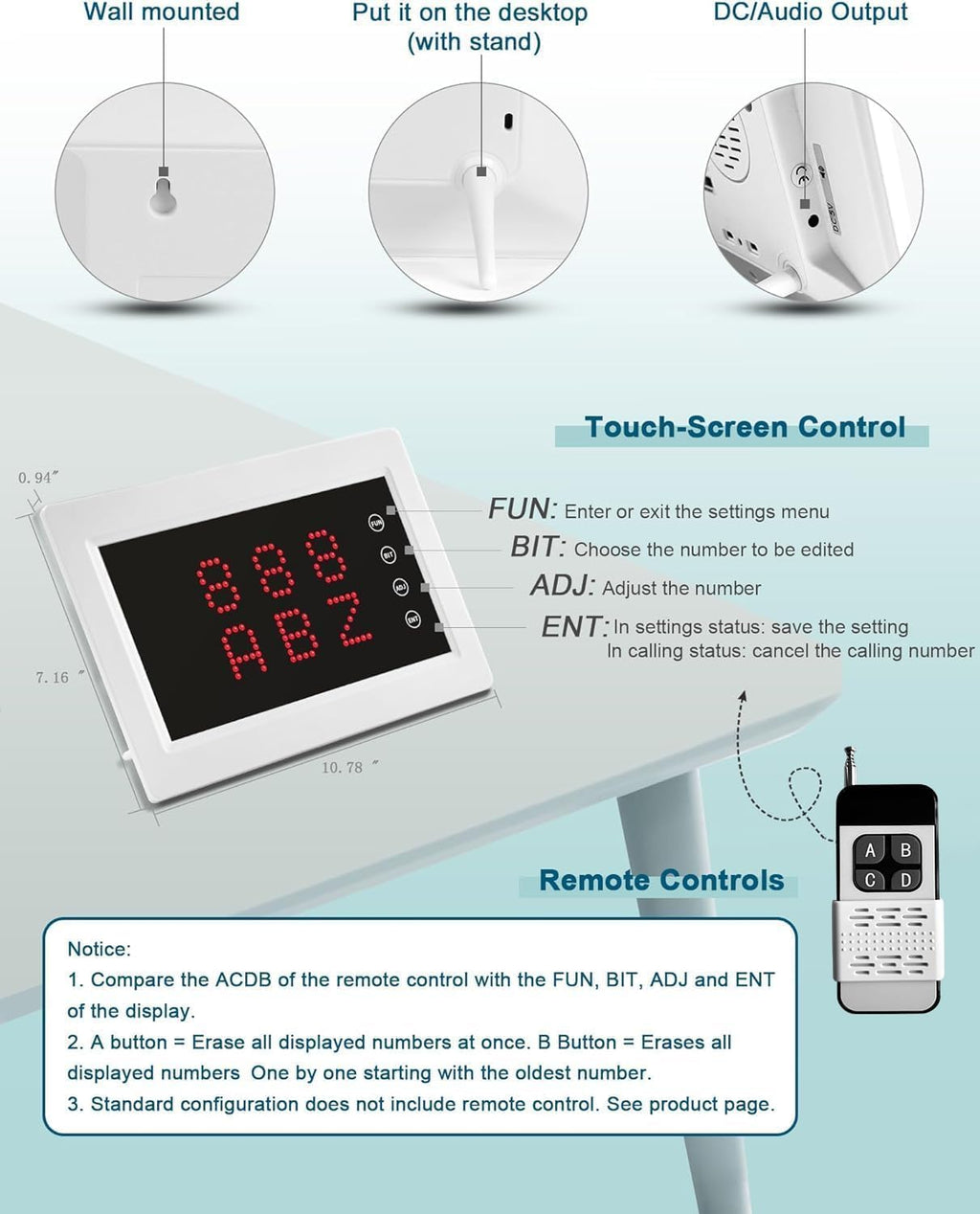 Restaurant Pager System Wireless Calling System 1200+ Feet with 1 Singal Amplifier/1 Display Receiver/2 Watch Pagers/15 Waterproof Call Buttons for Restaurant Cafe Church Clinic Hospital