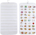 UCEC 2Pack Hanging Sticker Display Stand Double-Sided 80 Pocket Hanging Sticker Holder Organizer with Transparent Pockets, Portable Sticker Store for Classroom, Vendors, and Jewelry Organizer (White)