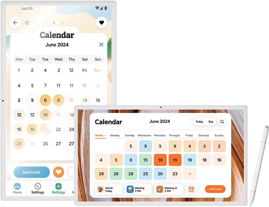 32 inch Digital Calendar,electronic digital wall touch screen smart calendar with Google Play Multi-calendar Sync for planner&personal organizers Wall/Desk Stand