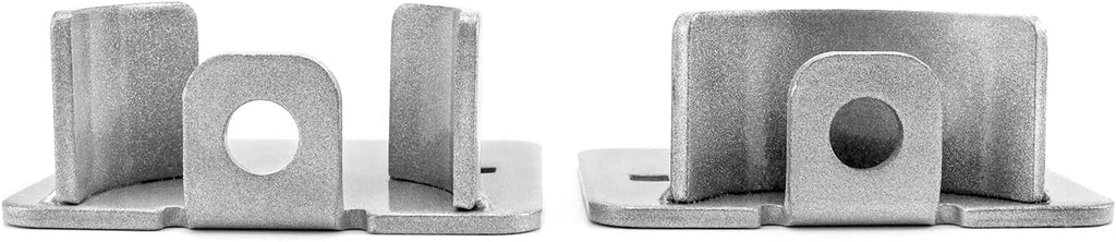 QWORK Heavy Duty Puck Lock and Hasp, 2 Pack High Security Steel Hidden Shackle Keyed Alike Padlocks with Keys for Trucks, Gates, Vans and Vending Machines