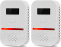 2PCS 2-in-1 Carbon Monoxide and Combustible Gas Detectors Combination, Plug in Co Leak Detector LNG LPG Monitor for Home Travel RV Essentials, Sound Alarm Over 85dB, 50-Feet Detection Range