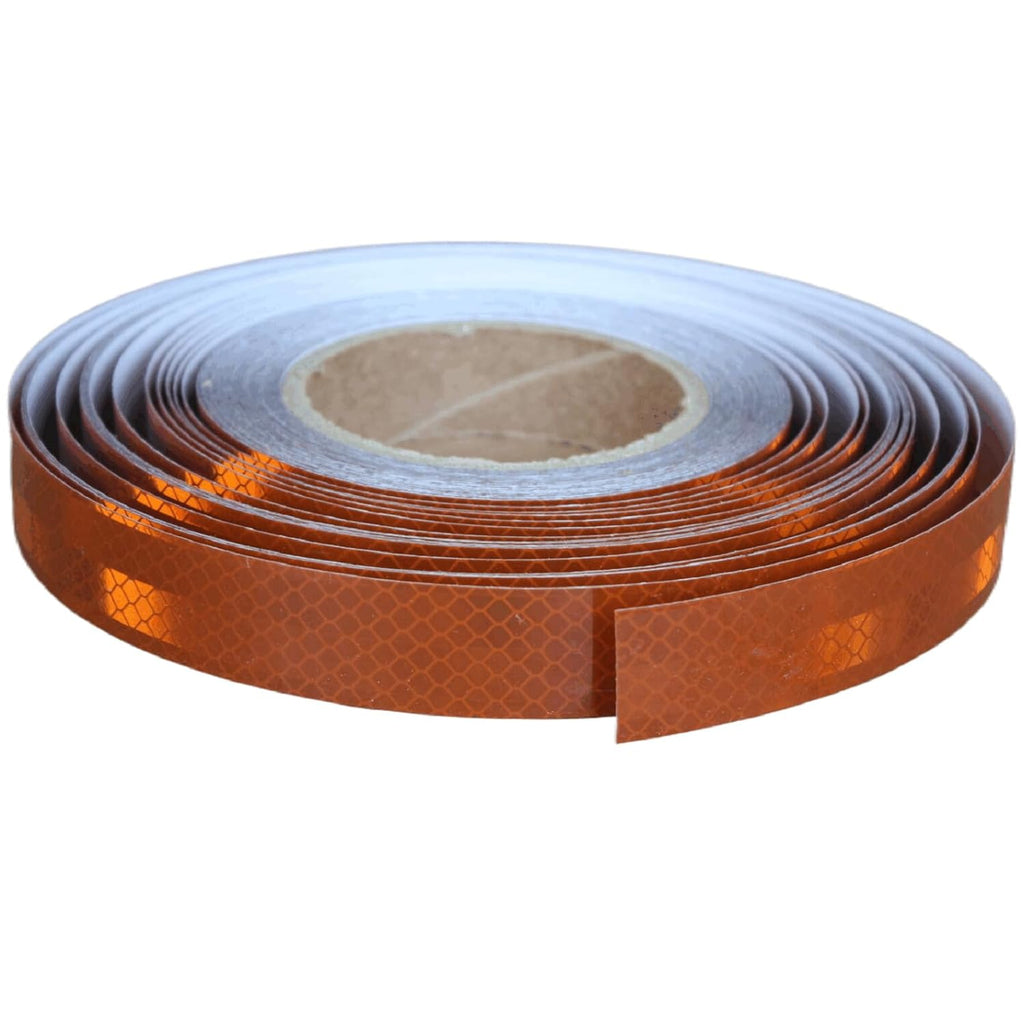 Non Fading Brown Reflective Tape Outdoor Waterproof 1 inch Wide, High Visibility Warning Industrial Marking Tape, Safety Stickers (168 feet)