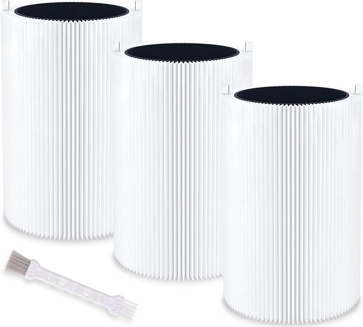 Blue Air Filter Replacement 411 Compatible with Blueair 411 Genuine, Blue Pure 411+,411 Auto & Mini, 3 Pack Particle and Activated Carbon Filter (3 Pack Filter)