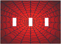 Red Spider Web Black Line Simplicity Decorative Switch Plates 3 Gang Wall Plate Triple Toggle Light Switch Cover Faceplate Electrical Wall Panels For Kids Room Home Decor