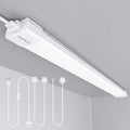 LED Shop Light With Plug, 4FT Waterproof Linkable Tube, 36W Cabinet Lighting 5000K Wired Electric Ceiling With ON/Off Switch, 4000LM Closet Light for Workshop, Room