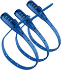 Adjustable Babyproof Lock, Easy Install on Cabinets, French Fridges, French Door, Baby Carriages, Kids Bikes, Helmet, Gates, Suit for Child & Adults, Versatile Safety Solution (3 Pack Blue)