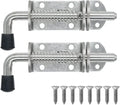 JQK Spring Loaded Barrel Bolt Latch, Heavy Duty 304 Stainless Steel Thickened 3mm Door Lock, 6.3 Inch Brushed Finished, HSB410-P2