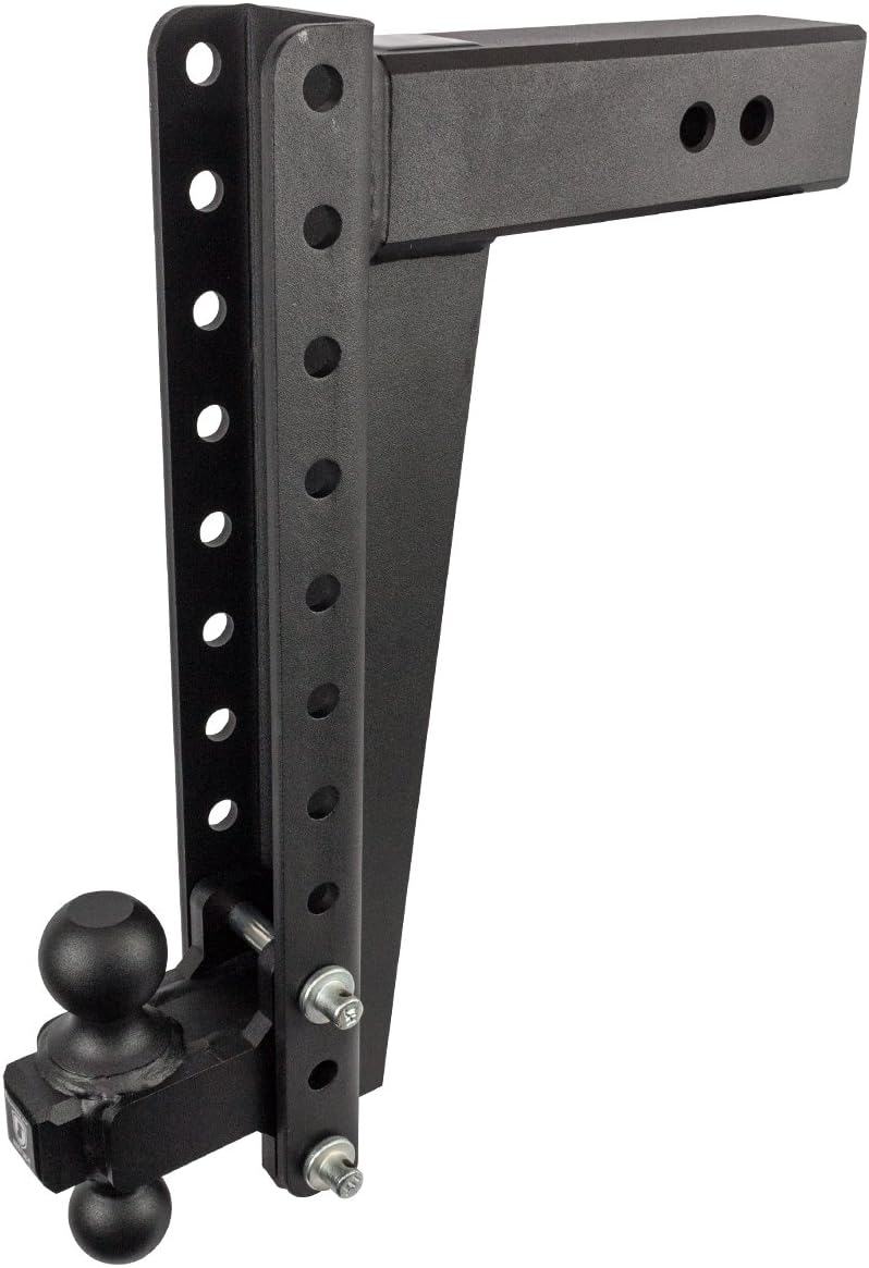 BulletProof Hitches - 3.0" Adjustable Heavy Duty Trailer Hitch (22,000 lb. Rating) - 16" Drop/Rise Trailer Hitch with 2" & 2-5/16" Dual Ball - Powder Coat, Solid Steel, Corrosion-Resistant