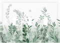 Watercolor Green Leaf Rustic Plant Eucalyptus Flowers Decorative Switch Plates 3 Gang Wall Plate Triple Toggle Light Switch Cover Faceplate Electrical Wall Panels for Bed Room Living Room Decor