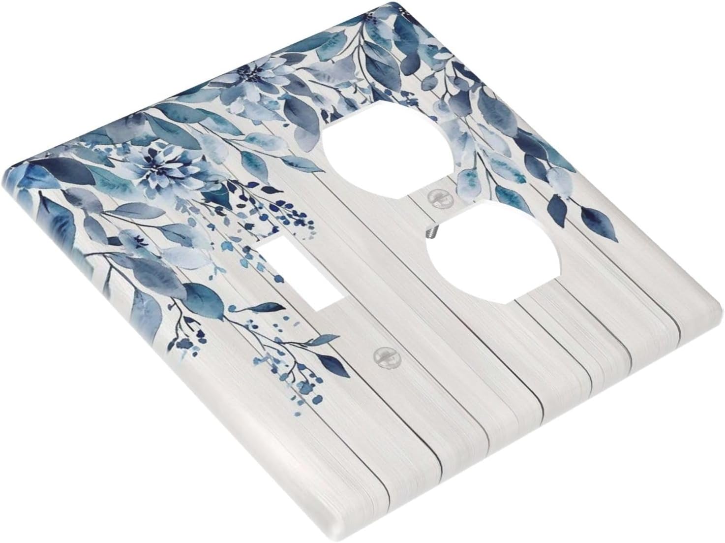Eucalyptus Rustic Watercolor Plant Wallplates 1 Toggle 1 Duplex Switch Plate Electrical Gfci Faceplate Decorative Light Switch Covers For Farmhouse Home Decor