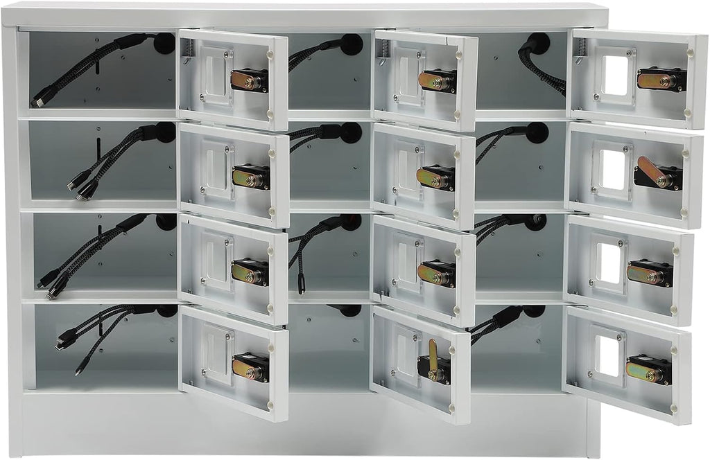 Cellphone Charging Station with Combination Lock, 12 Slots Cellphone Locker Mobile Device Phones Storage Pocket with 3-in-1 Charging Ports for Office Classroom Hotel (12 Slots)