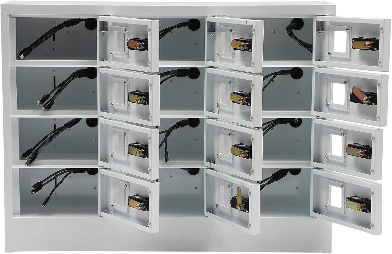 Cellphone Charging Station with Combination Lock, 12 Slots Cellphone Locker Mobile Device Phones Storage Pocket with 3-in-1 Charging Ports for Office Classroom Hotel (12 Slots)