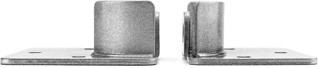 QWORK Heavy Duty Puck Lock and Hasp, 2 Pack High Security Steel Hidden Shackle Keyed Alike Padlocks with Keys for Trucks, Gates, Vans and Vending Machines