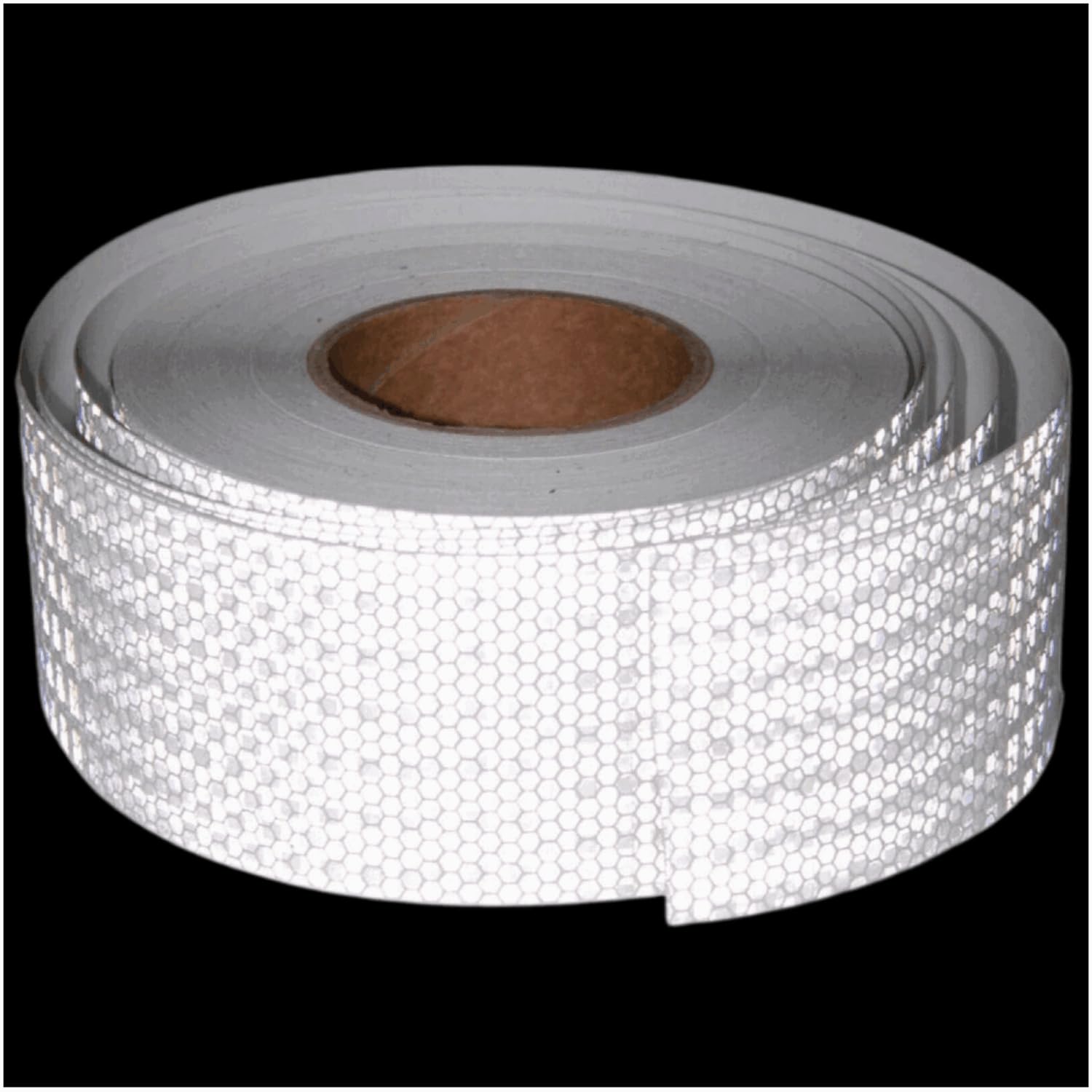 White Reflective Tape Outdoor Waterproof 3 inch Wide, High Visibility Warning Industrial Marking Tape,Safety Stickers (168 feet)