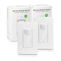 RAYZEEK PIR Motion Sensor Light Switch,Single-Pole Motion Activated Wall Switch, No Neutral Required,On/Off Override,PC Fireproof&UL Listed,2 Pack