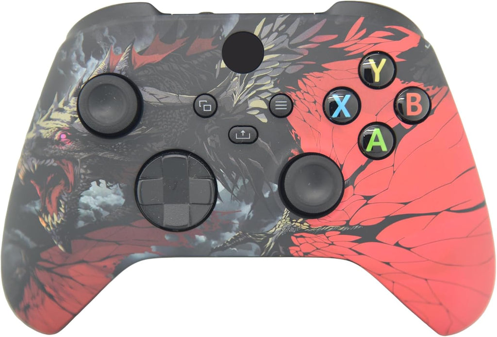 ProControllers LLC Hand Airbrushed Fade Custom Controller Compatible with Xbox Series X/S & Xbox One (Series X/S Black Dragon)