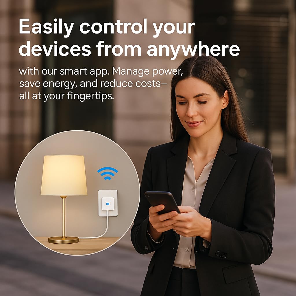 Compact Smart Plug, Works with Alexa & Google Assistant, Smart Life App & Voice Control, Energy Monitoring, Timer Scheduling, No Hub Required, App Remote Control, 2.4 GHz WiFi Outlet, 2-Pack