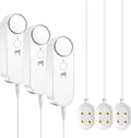 Daytech 3in1 Water Alarm for Basements with 6.5ft Detection Cable Water Sensor for Bathroom Water Leak Detectors for Home RV Kitchen Sump Pump Alarm for Water Heater Washing Machine Sink (3 Pack)