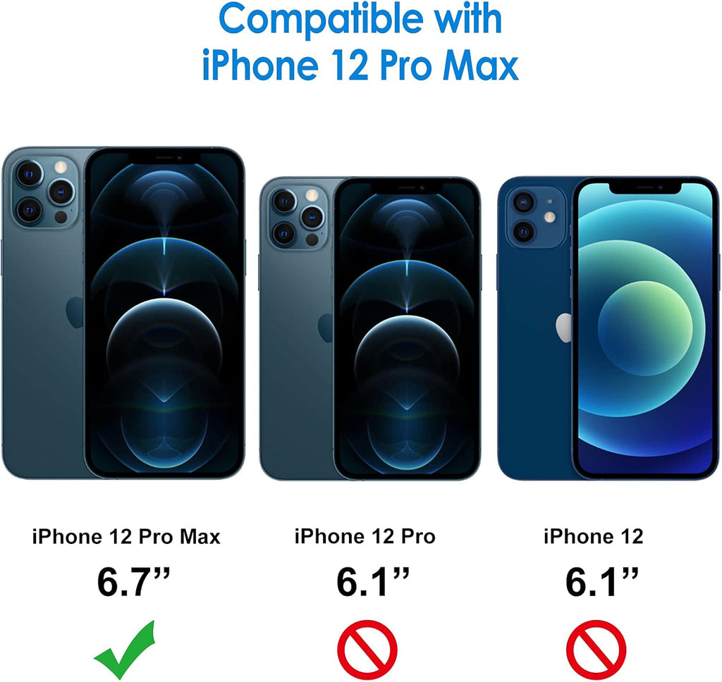 JETech Privacy Screen Protector for iPhone 12 Pro Max 6.7-Inch with Camera Lens Protector, Anti Spy Tempered Glass Film, 2-Pack Each